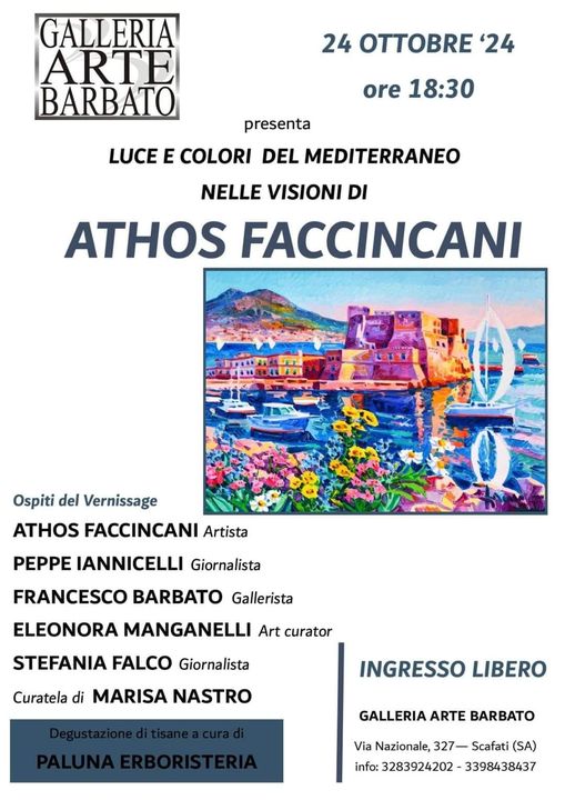 “Luce e Colori del Mediterraneo nelle  visioni di Athos Faccincani”